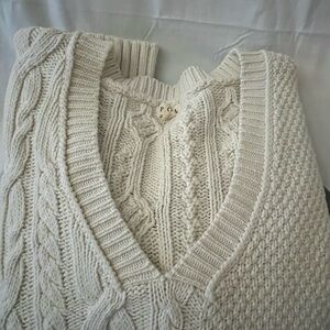POL Ivory Cable Knit Sweater
